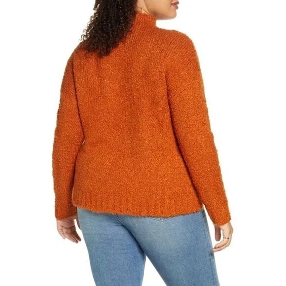 BP Funnel Neck Boucle Sweater - Picture 1 of 7
